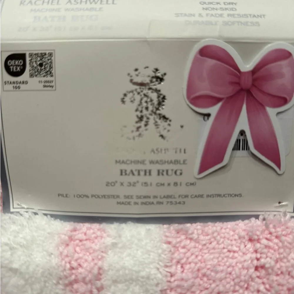 Pink Bow Bath Rug